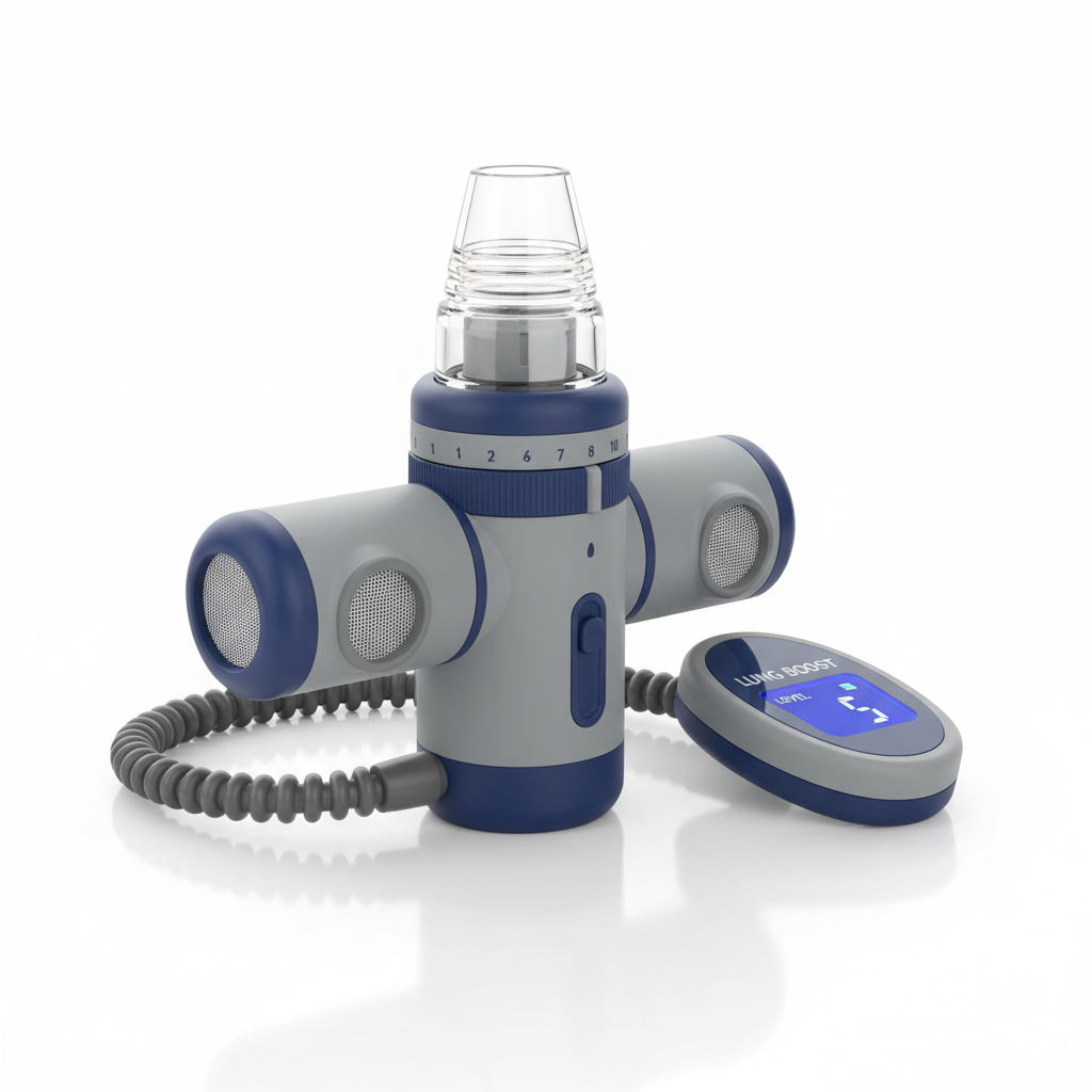 Portable breathing trainer respirator device for lung capacity and endurance training