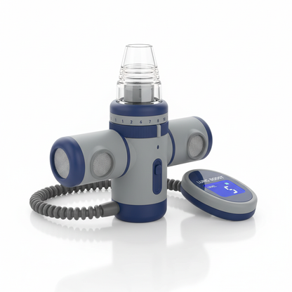 Portable breathing trainer respirator device for lung capacity and endurance training